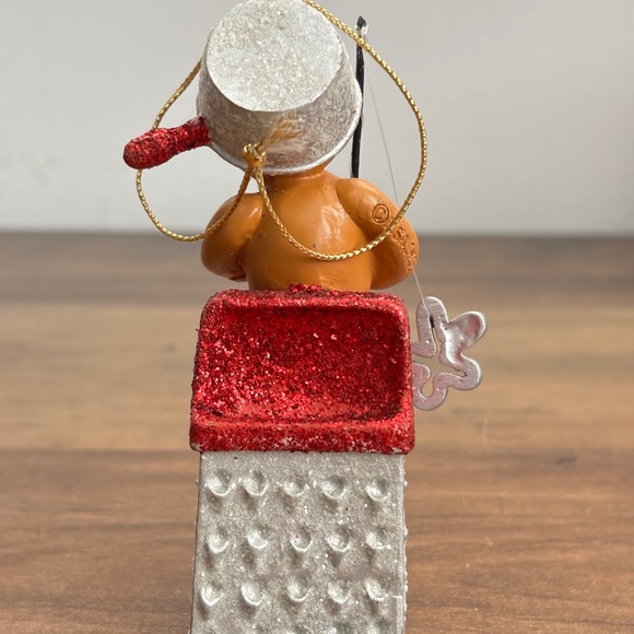 Kurt S Adler GINGERBREAD Man Christmas Ornament Kitchen Cheese Grater Fishing 4" - Picture 4 of 8